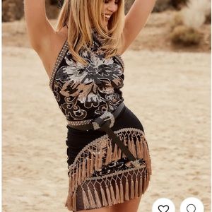 12th Tribe LIKE GOLD DUST SEQUIN FRINGE DRESS
